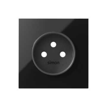 Pokrywa gniazda pojedynczego czarny Simon100 Kontakt-Simon 10000068-138