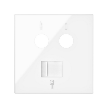 Pokrywa gniazda R/TV-SAT + RJ45 biały Simon100 Kontakt-Simon 10000072-130