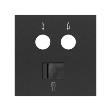 Pokrywa gniazda R/TV-SAT/RJ45 czarny mat Simon100 Kontakt-Simon 10000072-238 Pokrywa gniazda R/TV-SAT/RJ45 czarny mat Simon100 Kontakt-Simon 10000072-238