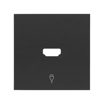 Pokrywa gniazda HDMI pojedynczego czarny mat Simon100 Kontakt-Simon 10001094-238