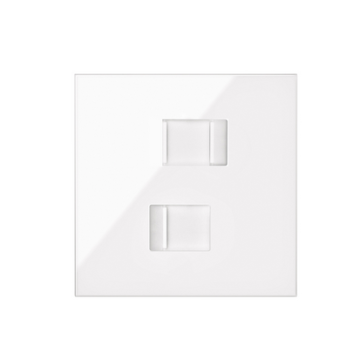 Panel 1-krotny 2 gniazda RJ45 biały Simon100 Kontakt-Simon 10020111-130