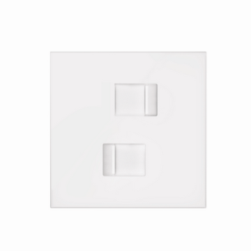 Panel 1-krotny 2 gniazda RJ45 biały mat Simon100 Kontakt-Simon 10020111-230