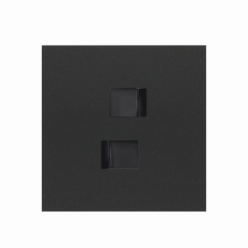 Panel 1-krotny 2 gniazda RJ45 czarny mat Simon100 Kontakt-Simon 10020111-238 Panel 1-krotny 2 gniazda RJ45 czarny mat Simon100 Kontakt-Simon 10020111-238