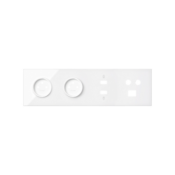 Panel 4-krotny 2 gniazda + HDMI + USB + TV/SAT+ RJ45 biały Simon100 Kontakt-Simon 10020406-130