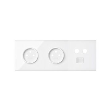 Panel 3-krotny 2 gniazda + 1 TV + 1 RJ45 biały Simon100 Kontakt-Simon 10020316-130