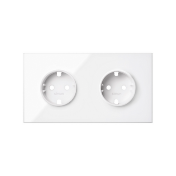 Panel 2-krotny 2 gniazda SCHUKO biały Simon100 Kontakt-Simon 10020202-130 Panel 2-krotny 2 gniazda SCHUKO biały Simon100 Kontakt-Simon 10020202-130