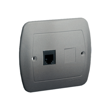 Gniazdo telefoniczne pojedyncze RJ11 aluminiowy, metalizowany Simon Akord Kontakt-Simon ATF1/26 Gniazdo telefoniczne pojedyncze RJ11 aluminiowy, metalizowany Simon Akord Kontakt-Simon ATF1/26
