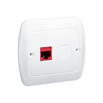 Gniazdo komputerowe RJ45 kat. 5e biały Simon Akord Kontakt-Simon AF51/11