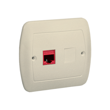 Gniazdo komputerowe RJ45 kat. 5e beżowy Simon Akord Kontakt-Simon AF51/12