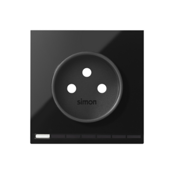 Pokrywa iO gniazda czarny Simon100 Kontakt-Simon 10002042-138