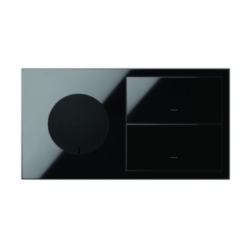 Panel 2-krotny IP44 1 gniazdo + 2 klawisze czarny Simon100 Kontakt-Simon 10020193-138