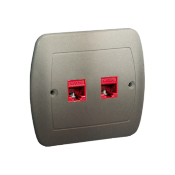 Gniazdo komputerowe podwójne RJ45 kat. 5e satynowy Simon Akord Kontakt-Simon AF52/29 Gniazdo komputerowe podwójne RJ45 kat. 5e satynowy Simon Akord Kontakt-Simon AF52/29