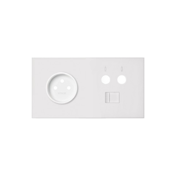 Panel 2-krotny 1 gniazdo + 1 TV + 1 RJ45 biały mat Simon100 Kontakt-Simon 10020226-230