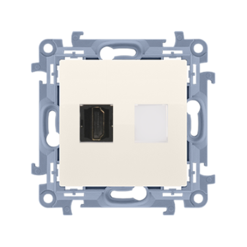 Gniazdo HDMI pojedyncze kremowy Simon10 Kontakt-Simon CGHDMI.01/41