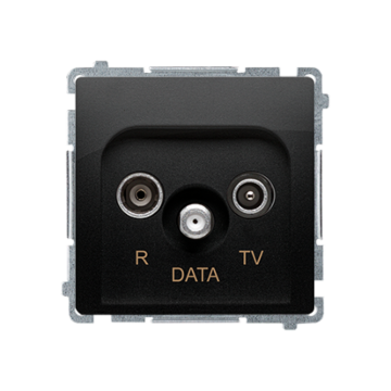 Gniazdo antenowe RTV-DATA czarny mat Basic Kontakt-Simon BMAD.01/49