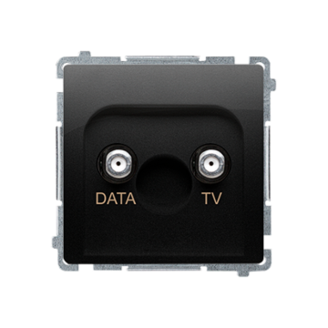 Gniazdo antenowe TV-DATA czarny mat Basic Kontakt-Simon BMAD1.01/49