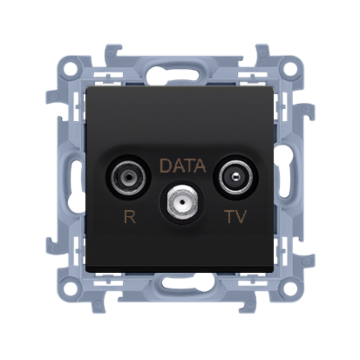 Gniazdo antenowe RTV-DATA czarny mat Simon10 Kontakt-Simon CAD.01/49 Gniazdo antenowe RTV-DATA czarny mat Simon10 Kontakt-Simon CAD.01/49