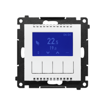 Regulator temperatury z wyświetlaczem biały mat Simon55 Kontakt-Simon TETD1A.01/111