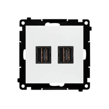 Gniazdo HDMI podwójne biały mat Simon55 Kontakt-Simon TGHDMI2.01/111