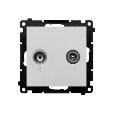 Gniazdo antenowe RTV końcowe separowane aluminium mat Simon55 Kontakt-Simon TAK.01/143