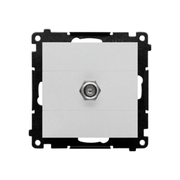 Gniazdo antenowe typu F pojedyncze aluminium mat Simon55 Kontakt-Simon TASF1.01/143