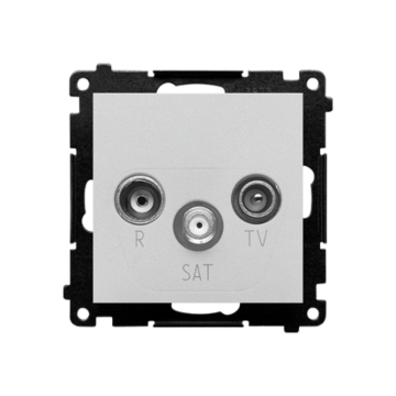 Gniazdo antenowe RTV-SAT końcowe/zakończeniowe aluminium mat Simon55 Kontakt-Simon TASK.01/143