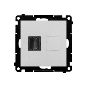 Gniazdo HDMI pojedyncze aluminium mat Simon55 Kontakt-Simon TGHDMI.01/143