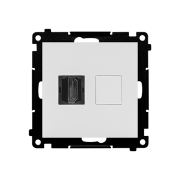 Gniazdo HDMI pojedyncze jasnoszary mat Simon55 Kontakt-Simon TGHDMI.01/114