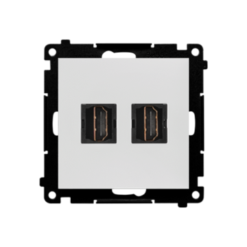 Gniazdo HDMI podwójne jasnoszary mat Simon55 Kontakt-Simon TGHDMI2.01/114