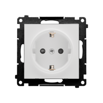 Gniazdo elektryczne pojedyncze SCHUKO jasnoszary mat Simon55 Kontakt-Simon TGSZ1CZ.01/114 Gniazdo elektryczne pojedyncze SCHUKO jasnoszary mat Simon55 Kontakt-Simon TGSZ1CZ.01/114