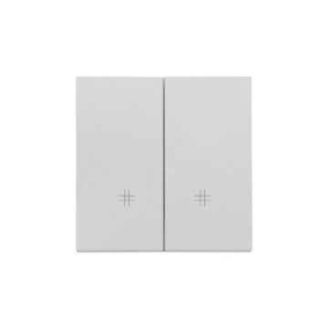 Klawisz podwójny aluminium mat Simon55 Kontakt-Simon TKW7/2/143