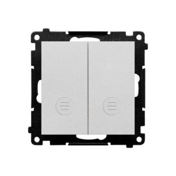 Włącznik świecznikowy podświetlany aluminium mat Simon55 Kontakt-Simon TW5L2.01/143