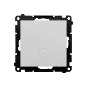Włącznik krzyżowy podświetlany aluminium mat Simon55 Kontakt-Simon TW7L.01/143