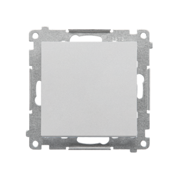 Włącznik krzyżowy podświetlany aluminium mat Simon55 Kontakt-Simon TW7L.01/X/143