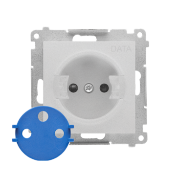 Pokrywa do gniazda DATA aluminium mat Simon55 Kontakt-Simon TGD1ZP/143