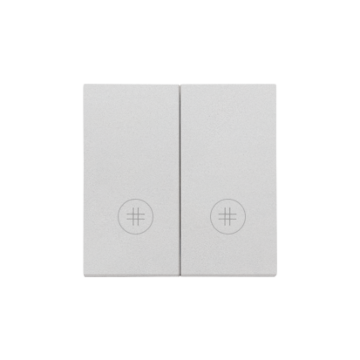Klawisz podwójny aluminium mat Simon55 Kontakt-Simon TKW7/2L2/143