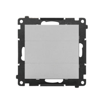 Zaślepka z ramką montażową aluminium mat Simon55 Kontakt-Simon TPS.01/143