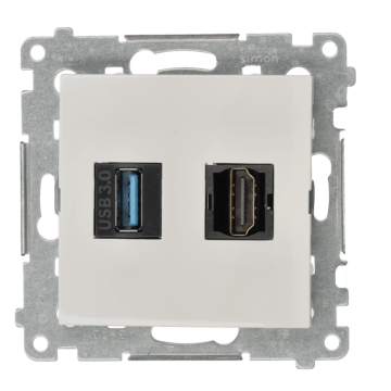 Gniazdo HDMI 1.4 + USB 3.0 biały Simon54 Kontakt-Simon DGHDUSB3.01/11