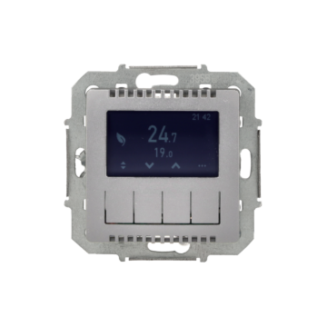 Regulator temperatury z wyświetlaczem aluminium Simon82 Kontakt-Simon 8200811-093
