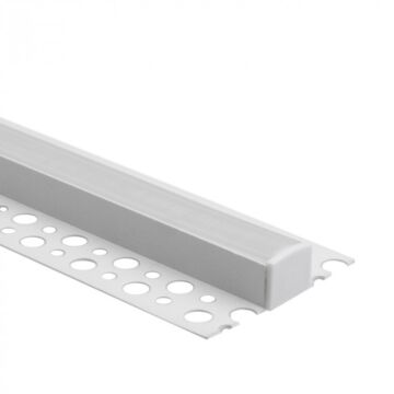 Profil do taśm LED GN02 natynkowy biały + klosz mrożony 2m Eco Light EC20656