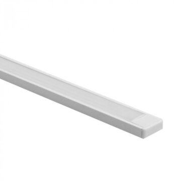 Profil do taśm LED N02 natynkowy biały + klosz mrożony 2m Eco Light EC20596
