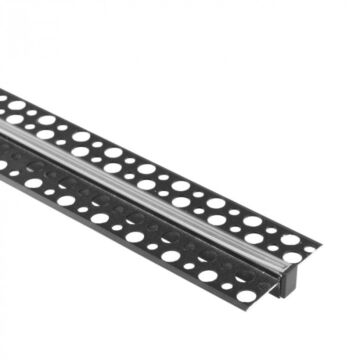 Profil do taśm LED GPW-02 podtynkowy czarny + klosz transparentny 2m Eco Light EC20887