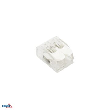 Złączka instalacyjna szybkozłączka z dźwignią podwójna 4x4mm2 biała Bemko E03-P052-100