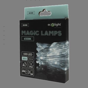 Lampki choinkowe LED 100 barwa zimna 6500K 10m USB Bluetooth Magiczne Lampki Eco Light ML61608