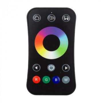 Pilot do sterownika taśm LED RGB/RGBW R8-1 RF 1-strefowy dotykowy czarny Eco Light EC61329