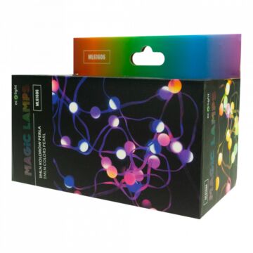 Lampki świąteczne LED 50 Kulki RGB 1mln kolorów 5m USB Bluetooth Magiczne Lampki Eco Light ML61606