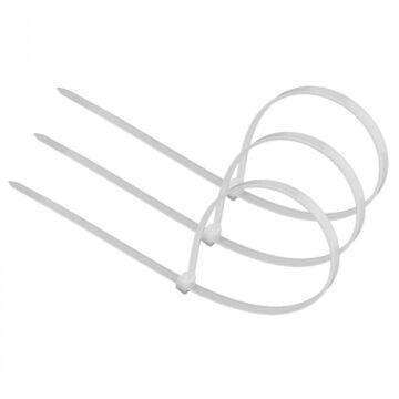 Opaska kablowa zaciskowa trytytka OK-36250W 3.6x250mm biała .MORE M20130