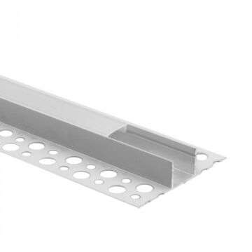 Profil do taśm LED GN02 natynkowy biały + klosz mleczny 2m Eco Light EC20654