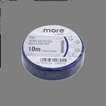 Taśma izolacyjna PVC 15x10 niebieska .MORE M20801