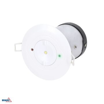 Oprawa awaryjna LED podtynkowa TOLER 3W 6000K 180lm 3h IP20 biała Luxmena C91-TLR-3SC-AT3H-CNBOP